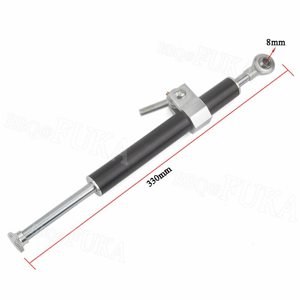 330mm Aluminum Steering Damper 6 way Adjust Stabilizer Linear For Motorcycle ATV