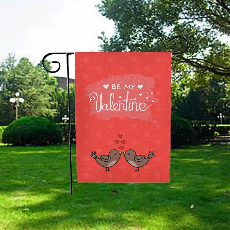 Hjem havehjerter 12.5 x 18 tommer dekorativ kærlighed valentinsdag velkommen haven flag bryllupsfest hængende dekorationer 2