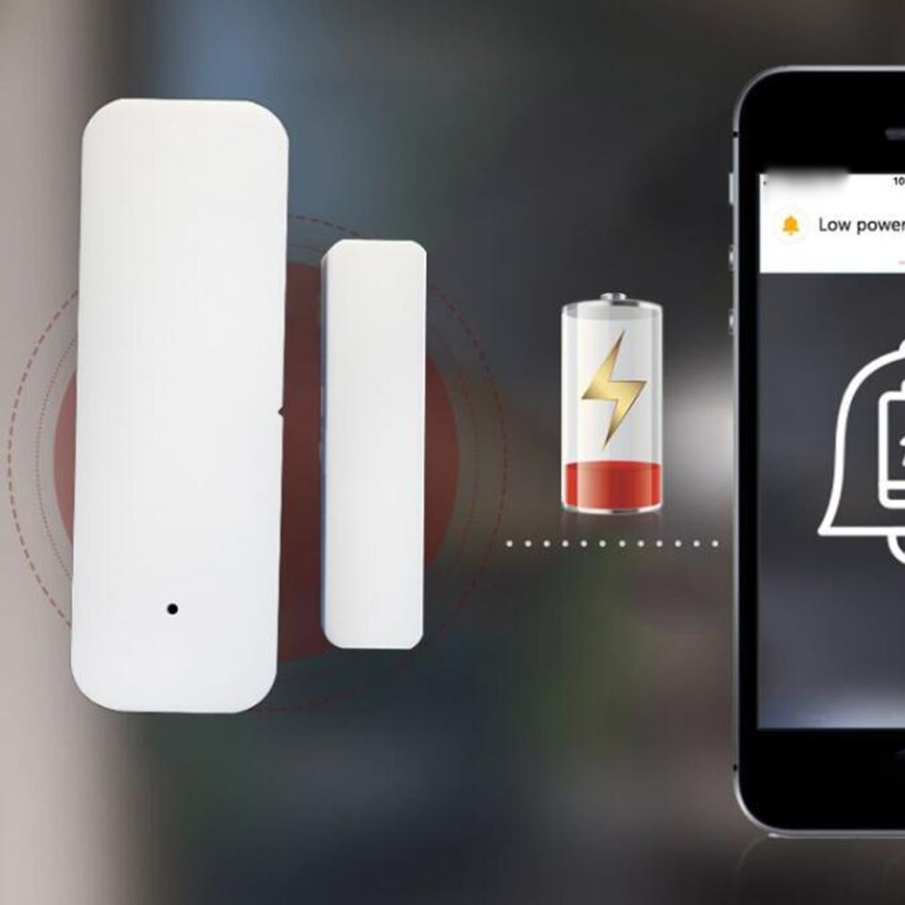 WiFi intelligente Sensore Porta Porta Aperta/Chiuso Rivelatori WiFi App Notifica di Allarme di sicurezza di allarme per Alexa per Google per La Casa