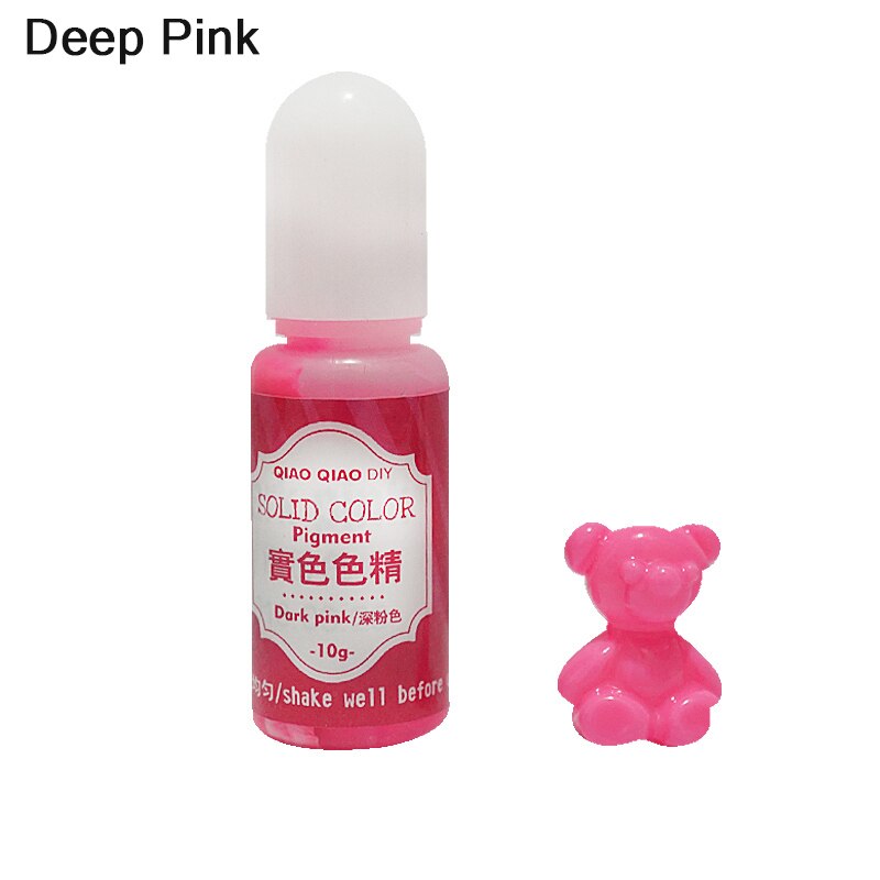 UV Resin Pigment Polish Solid Glue for Silicone Mold Jewelry Making DIY Handmade Crafts 18 Colors DOD886: dark pink