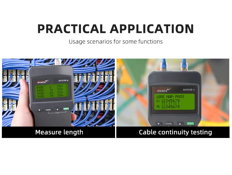 Noyafa NF-8108A Cat.5E/ 6E UTP STP Network Cable Tester Check Wiring Error 5E 6E Wire Test