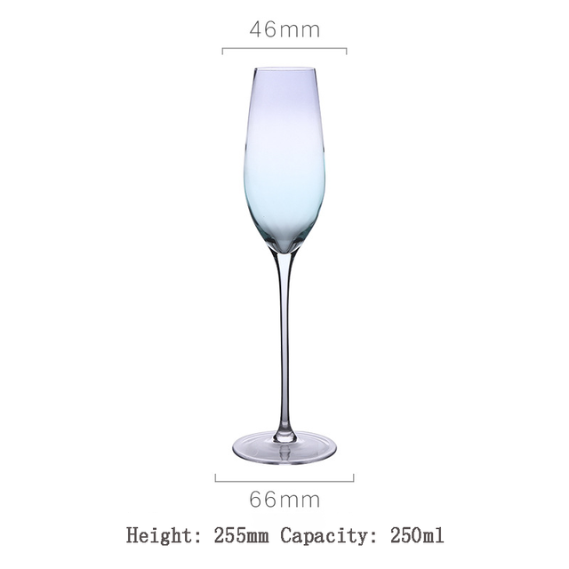 Verre à vin arc-en-ciel de couleur cristal, pour la cuisine et les produits ménagers: Champagne glass B