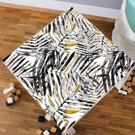 DIY Vinly Tropical Flower Triangle Tile Tablecloth Cantact Paper Waterproof Self Adhesive Table Stickers For Kitchen Dining Room: 013