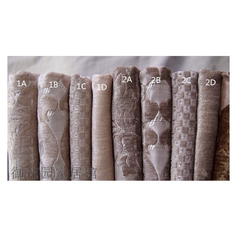 Classe superior grosso e sólido europeu clássico algodão linho chiffon sofá tecido jaccquard chenille veludo junta de madeira conjunto CR14-117