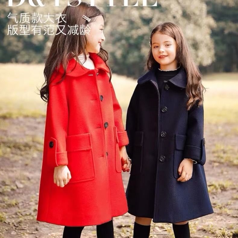 Chaqueta de lana para niña, abrigo de para niña, ropa de abrigo para niña, abrigo informal W424