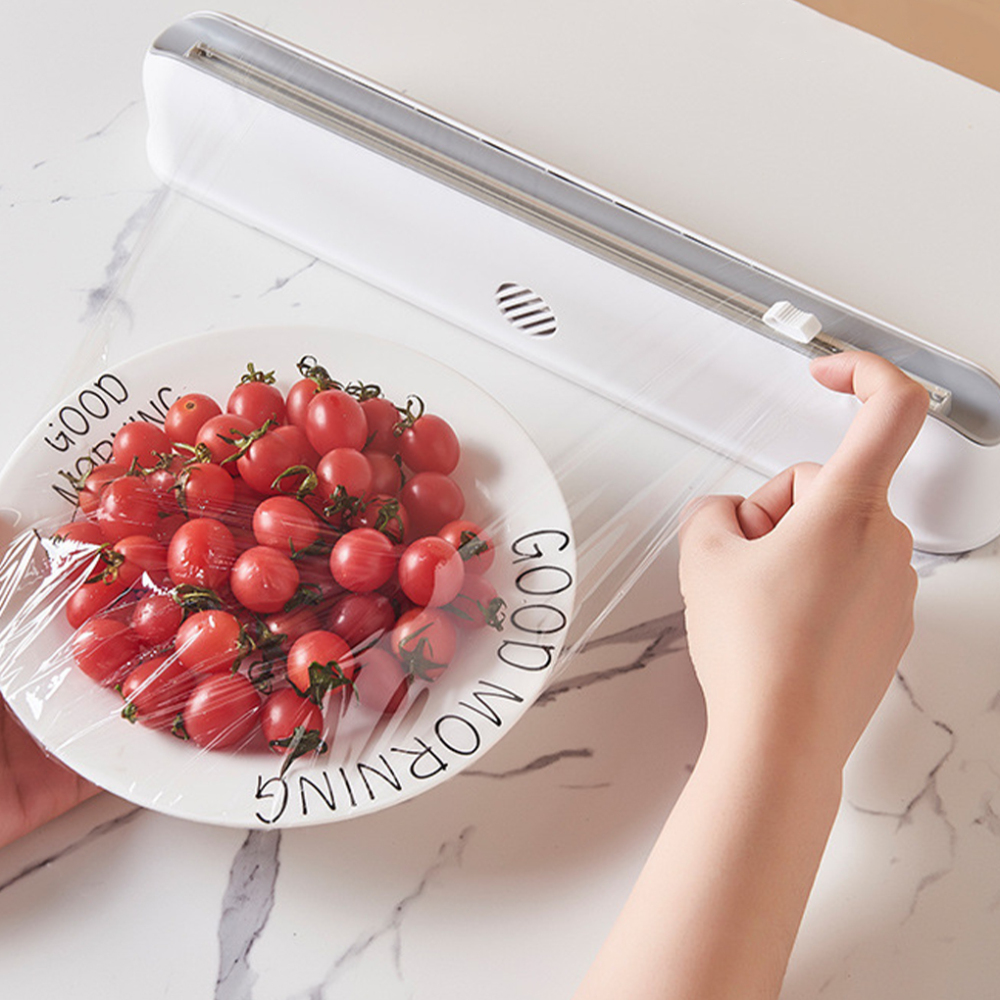 Food Wrapper Box Food Wrapping Film Dispenser Plastic Wall Hanging Preservative Film Storage Box