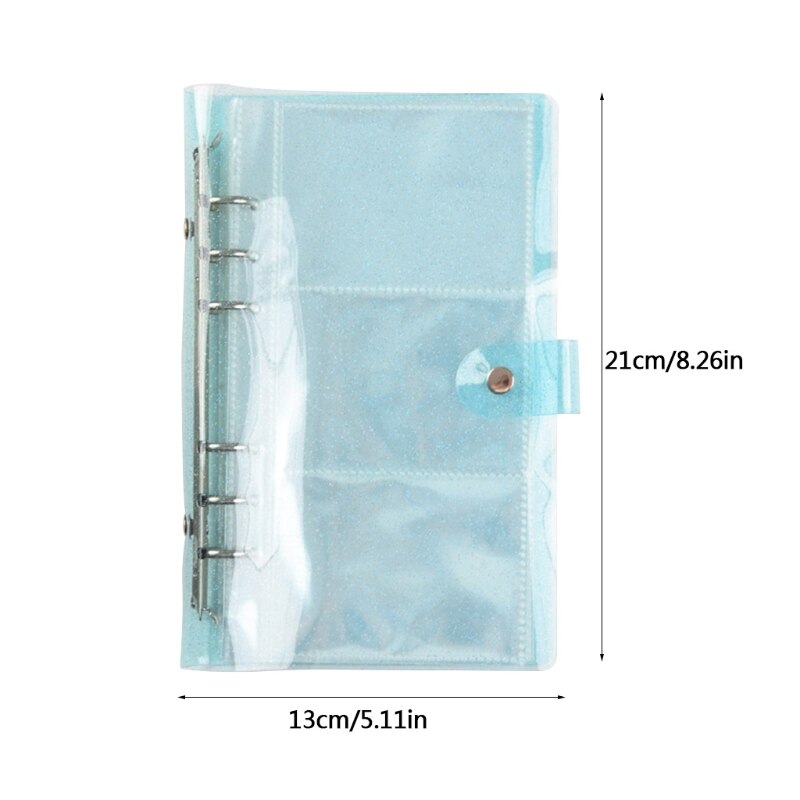 150 Pockets Loose Leaf Binder Notebook Photo Frame Album PVC Inner Core Cover Notebook Business Cards Holder