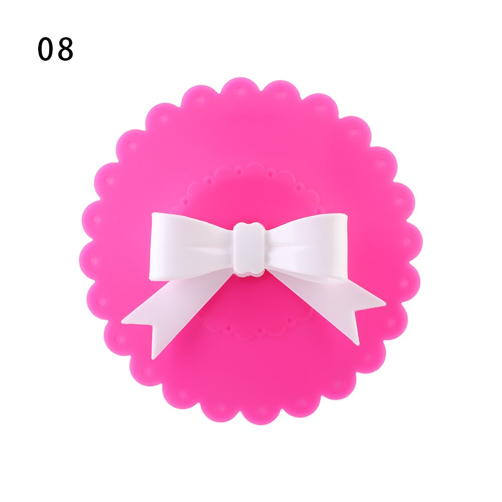 1 PC Silicone Cup Lid Bowknot Lace Sealed Anti-Dust For Tea Coffee Cup Cover Drink Ware Parts Cute Reusable Fashionable: type 8