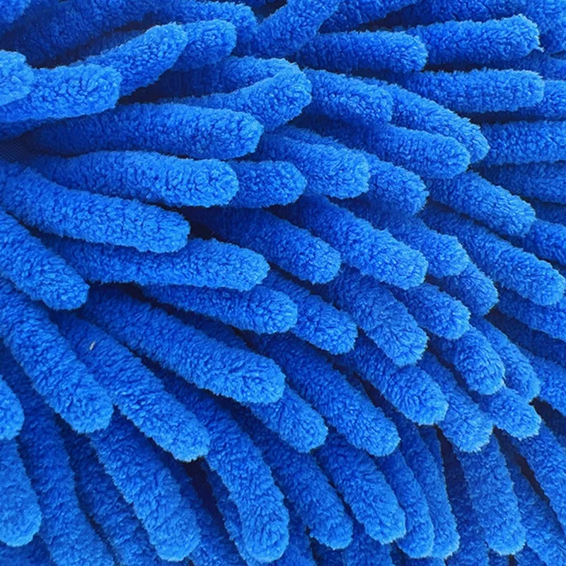 Mikrofaser Autowaschhandschuhe Chenille Wasserdichter Mitt Weiche Mesh-Rückseite Doppelseitiger Handschuh Mitt Wachs Detaillierungsbürste Autoreinigungswerkzeug