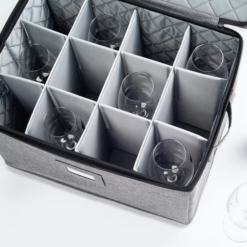 Boîte de rangement de verres à vin, peut contenir 12 verres à vin ou vin, pliable, peut également être utilisé pour l&#39;organisation du stockage des vêtements