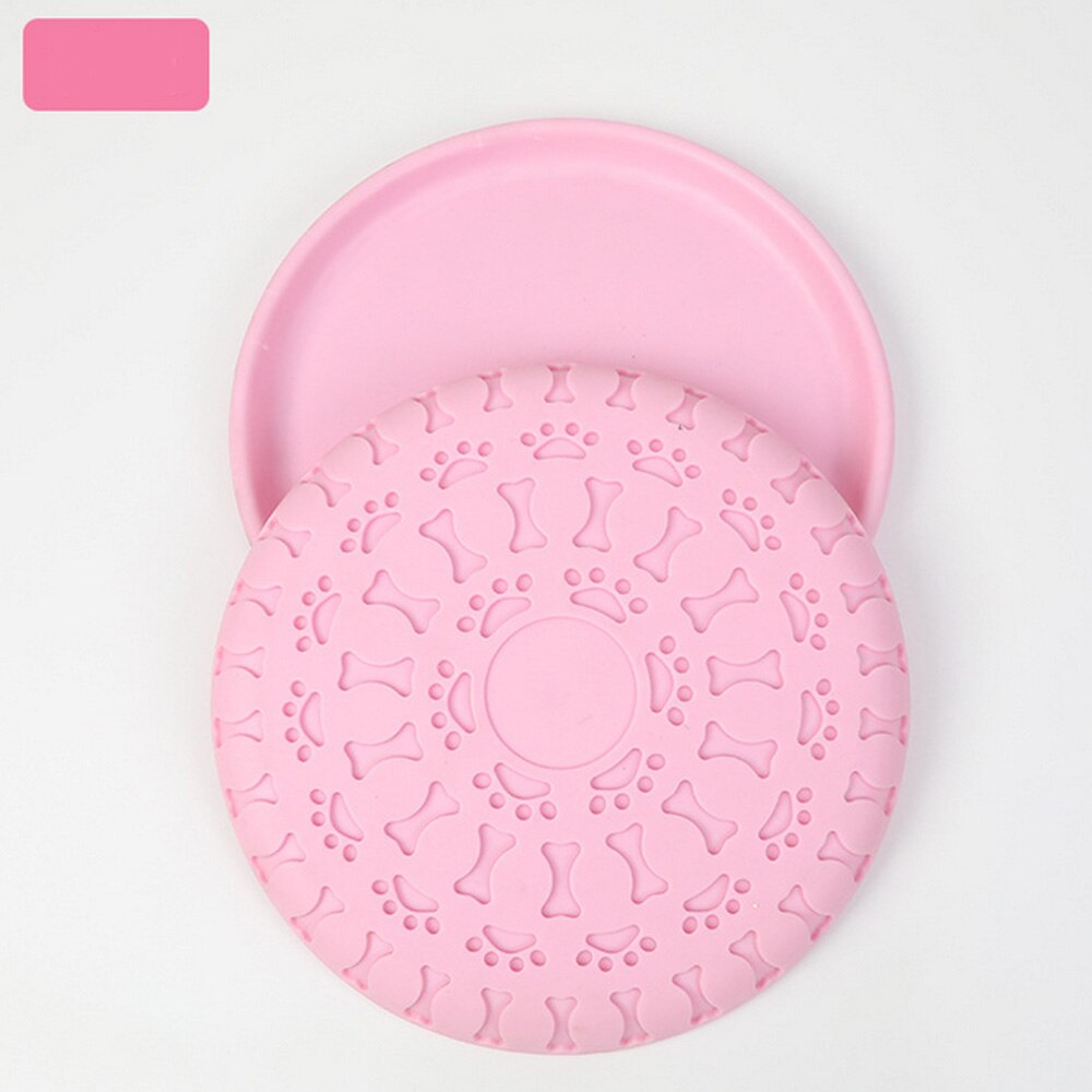 Hond Zachte Rubber Onverwoestbaar Huisdier Speelgoed Hond Flyer Puppy Flying Disc-Heldere Kleur Disc Voor Honden Te Zien: Roze
