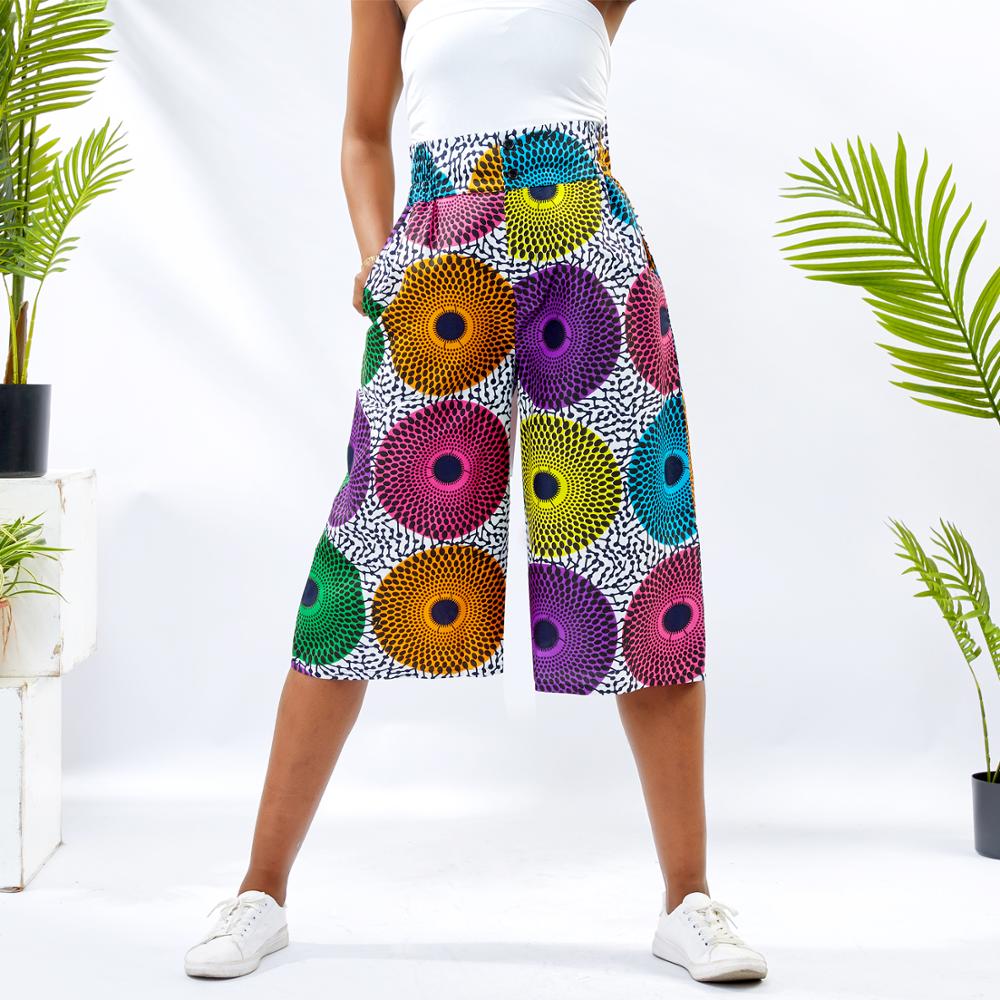 Pantalon africain à jambes larges pour femmes, pantalon imprimé Ankara, Bazin, taille haute, 2022