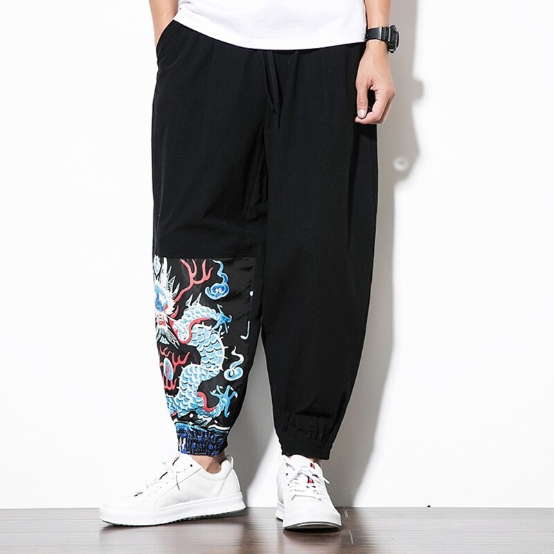 Mens Chinese Style Loose Harem Pants Casual Yoga Kung Fu Wide Leg Long  Trousers# | eBay