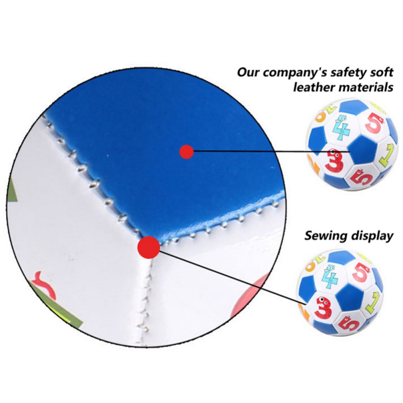 Portable children's football training ball for girls and boys, cute cartoon pattern inflatable football for outdoor and indoor use