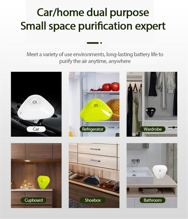 Auto O3 Air Cleaner Fresh Deodorizer Koelkast Garderobe Sterilisator Ozon Generator Ozonator Lithium Batterij Verse Koelkast Refrigerato