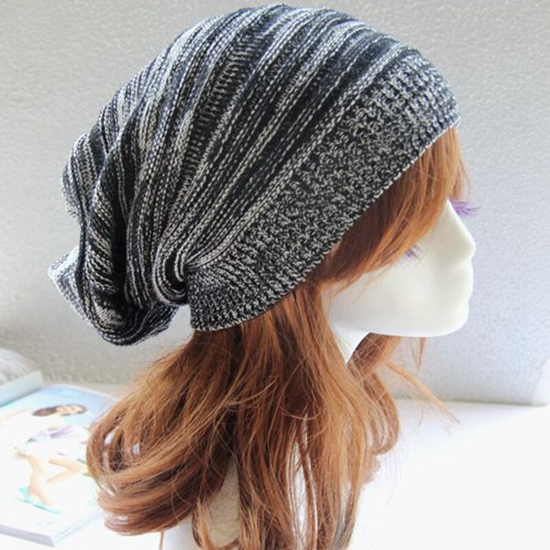 Hip hop lue vinter varm skullies strikkede luer panser varm lue kvinnelige lange luer dameluer
