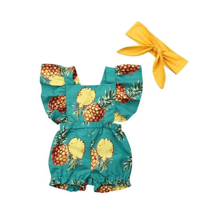 Baby Kleding Ananas Watermeloen Meisjes Romper Baby Zomer Kleding Pasgeboren Ruche Jongens Jumpsuit Baby Meisje Kleding Baby Kostuum