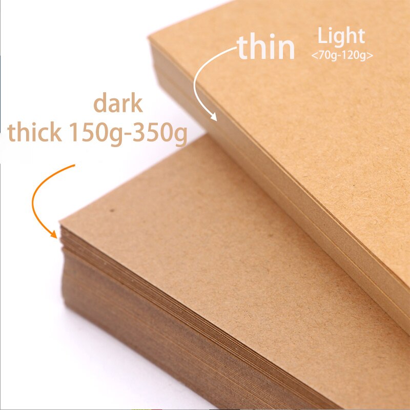 Papier Kraft brun de A4 A3 70g/300g, carton épais artisanal pour fabrication de cartes à faire soi-même
