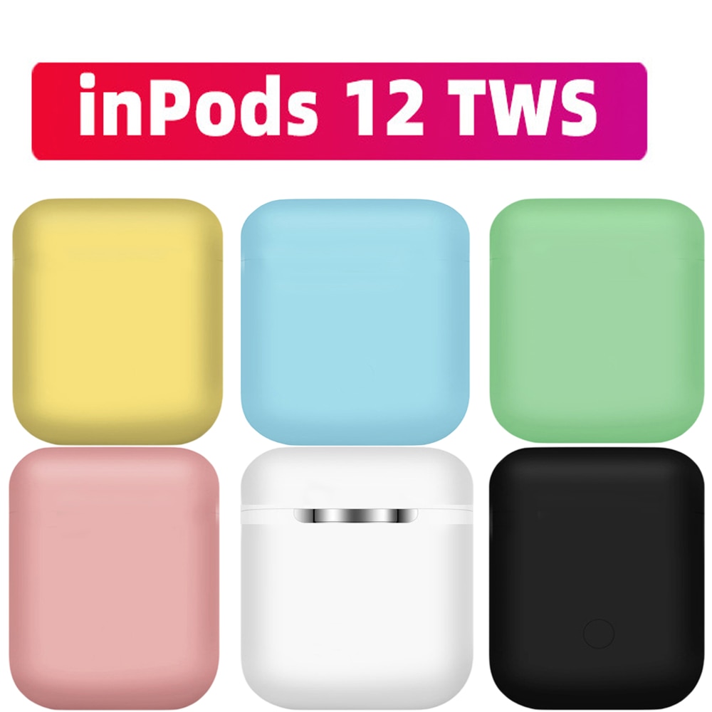 Inpods 12 inpods12 UP Version i12 Matte Wireless Bluetooth 5.0 Headphones Earphones Super Bass Sound Earbuds i7s i9s i12 Tws