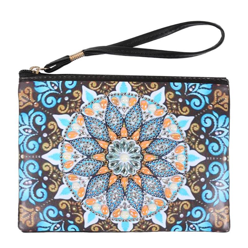 Sac à main bricolage en forme spéciale diamant peinture | Bracelet portefeuille, pochette pour femmes maquillage organisateur, sac de rangement broderie de noël: B 15X20cm