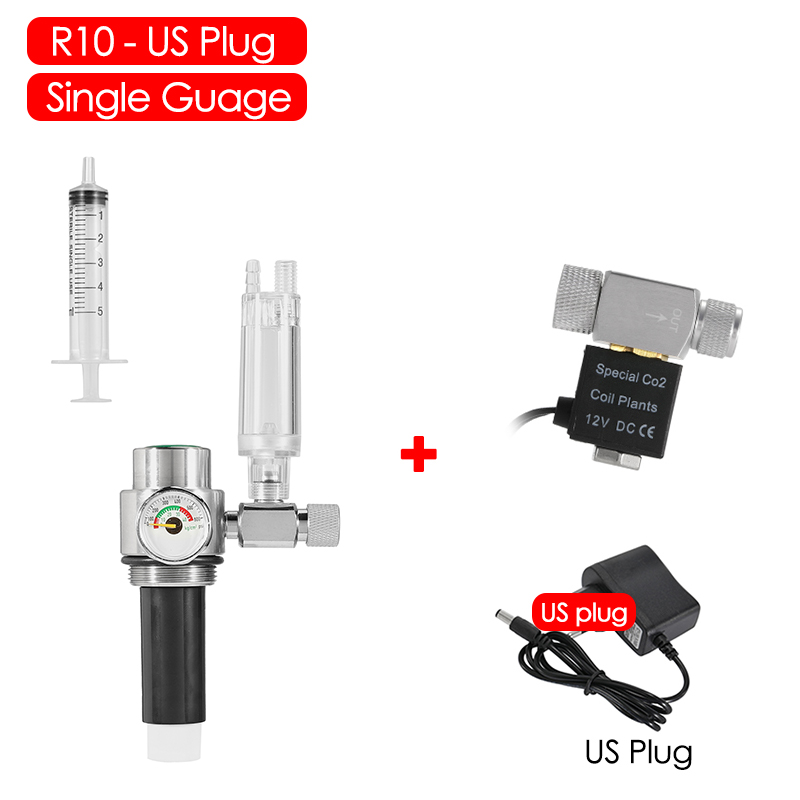 Générateur de CO2 pour Aquarium 2L/1L, bouteille en acier inoxydable, cylindre de gaz haute pression, accessoires d'aquarium: Argent