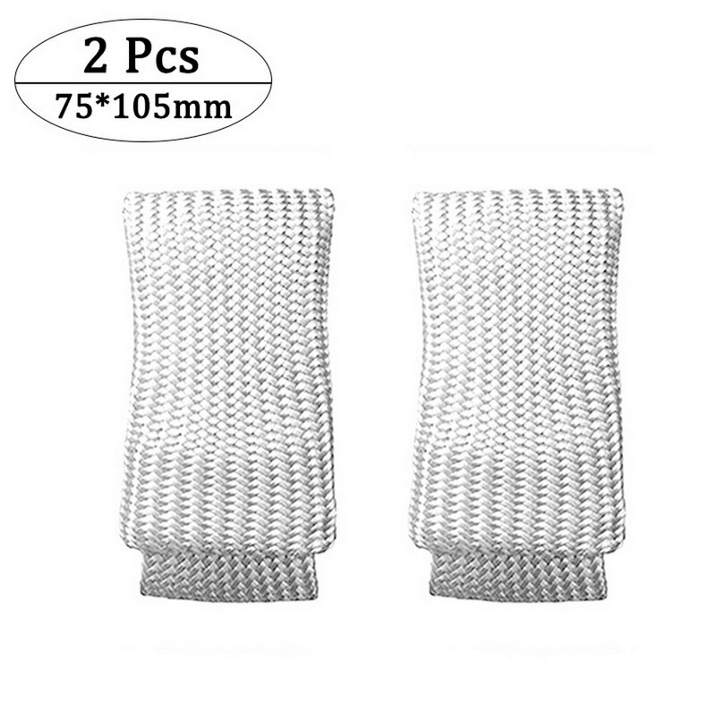 1/2pcs Breathable Finger Heat Shield Cover Guard Weld Welding Gloves Heat Protection For Industrial Welders Fiberglass White^o^: 75x105  2pcs