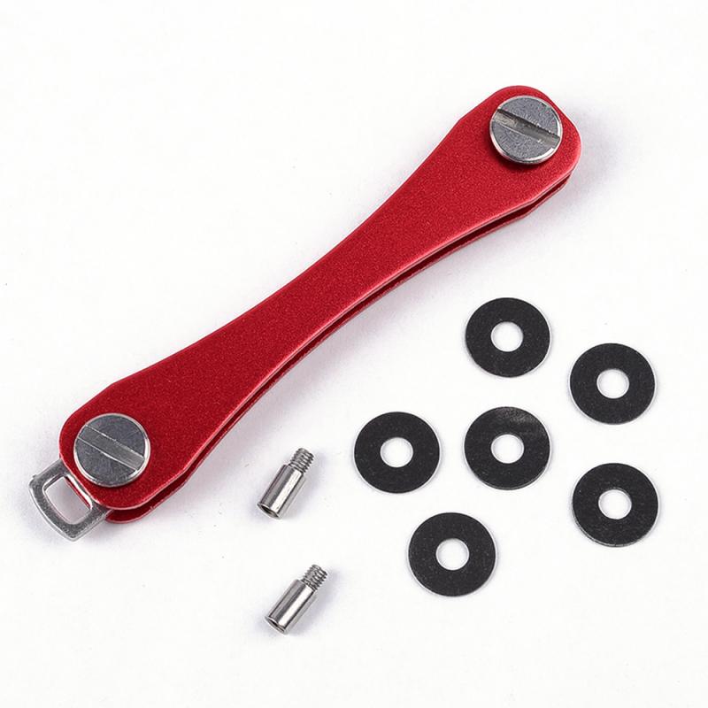 1 stk nøglering aluminium nøgle klip metal nøgle opbevaring diy bærbar kompakt nøgleholder og nøglering arrangør mappe nøgler tegnebog
