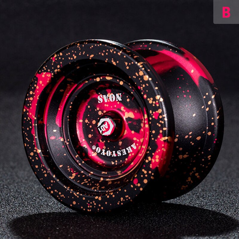 1Pc Metal Aluminium Yoyo Professionele Met 10 Bal Kk Dragende Hoge Snelheid Yoyo: B