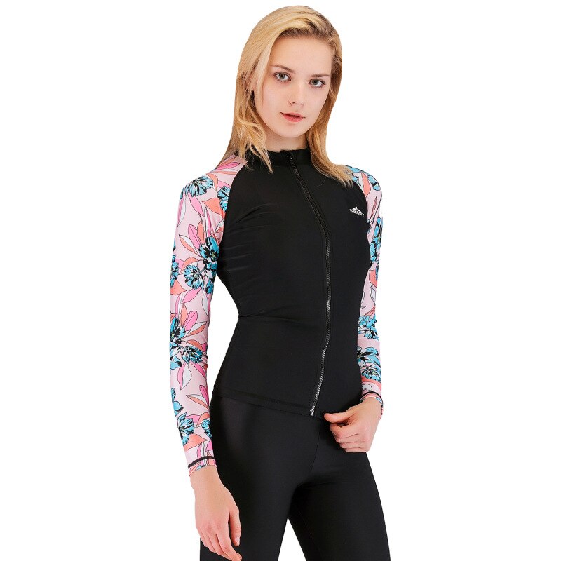 Bloemen Gedrukt Lange Mouwen Rash Guards Vrouwen Badmode T Shirts Vrouwelijke Zwempakken Zeilen Surfen Zwemmen Tops Baden Sutis Eo