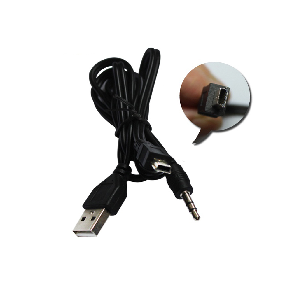 2 In 1 USB Kabel 3.5mm Jack AUX Kabel + USB Male Mini USB 5 Pin Lading voor Bluetooth speler Draagbare Speaker Datum Kabel Audio Draad