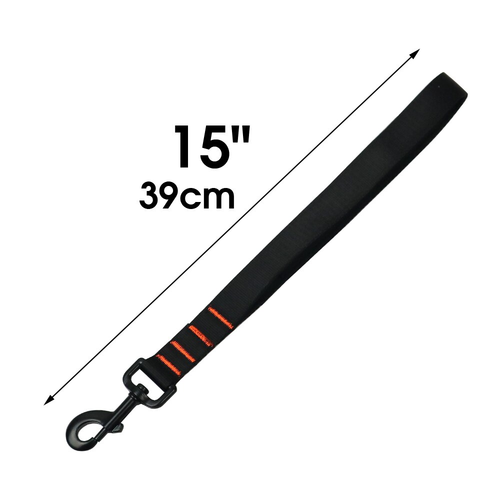 Kort hundkoppel rep nylon svart no pull husdjur hundar promenad koppel 39cm för små medelstora hundar pitbull bulldog