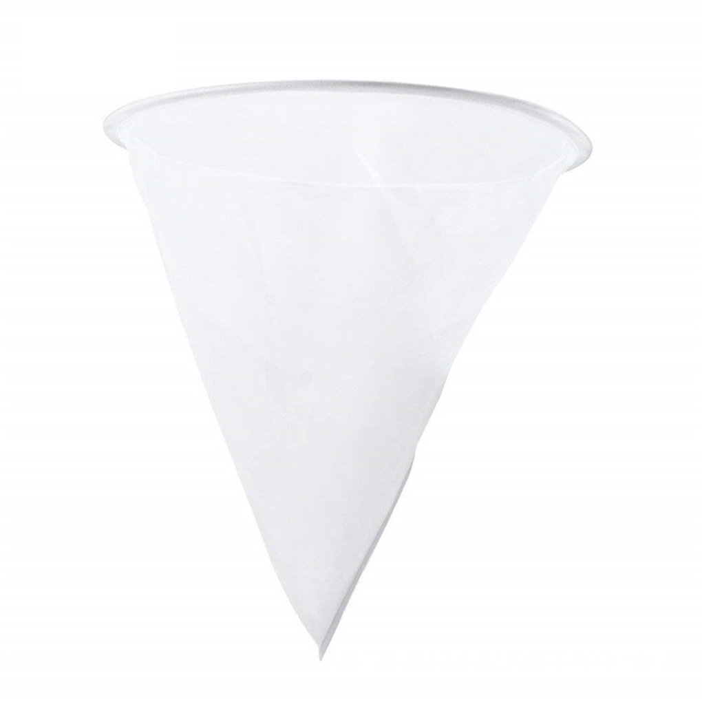 Mesh Nylon Cone-shape Honey Strainer Filter Fiber Net Single Layer White Beekeeping Tools Purifier Apiary Equipment 35cm