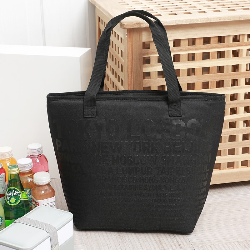 large capacity cooler bag thermal lunch picnic cool bag ice pack insulated shop tote bag thermos meal drinks wine insulation bag