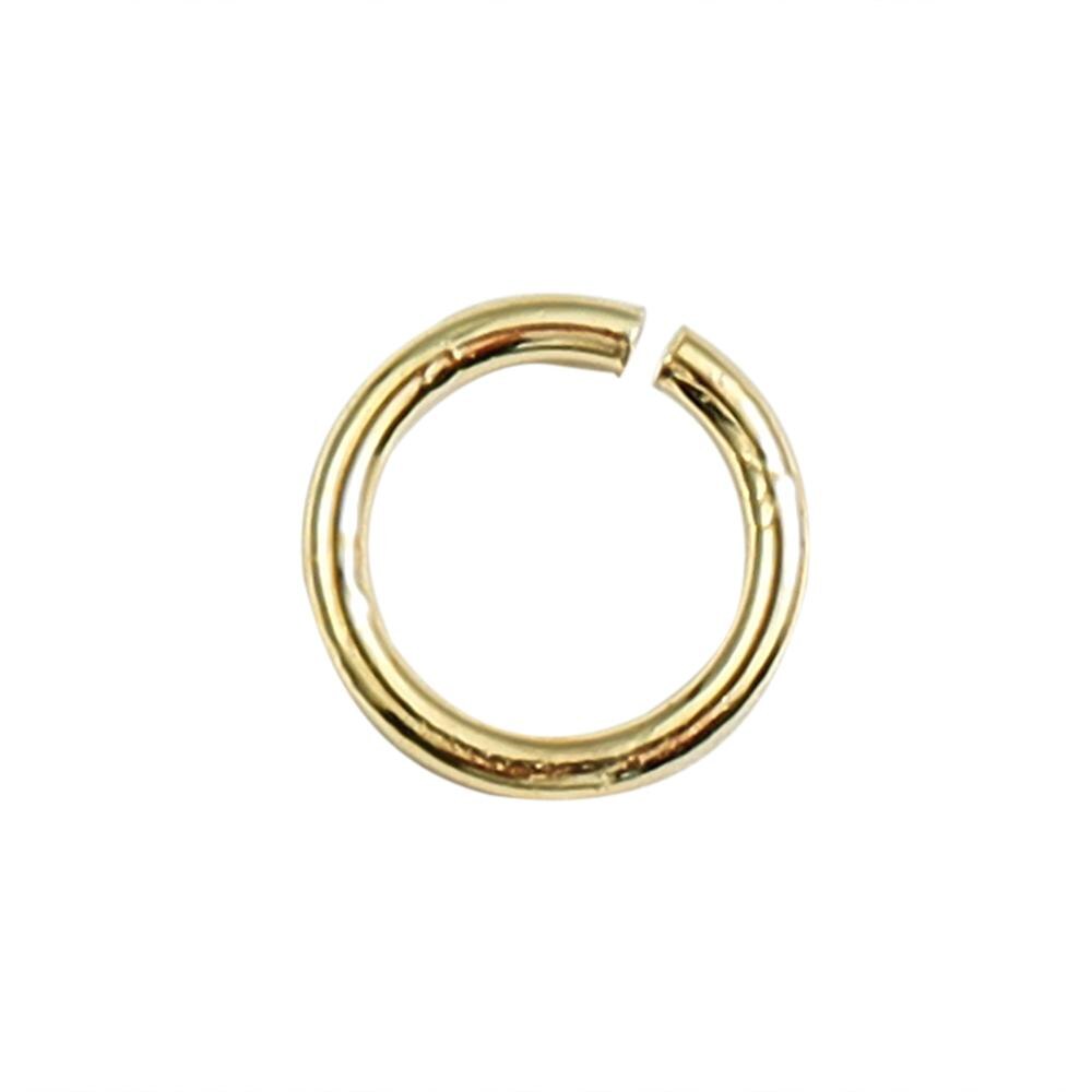 3 4 5 6 7 8mm 10Pcs 18K Real Gold Plated Copper Split Rings Open Jump Rings Connectors For Jewelry Making Supplies