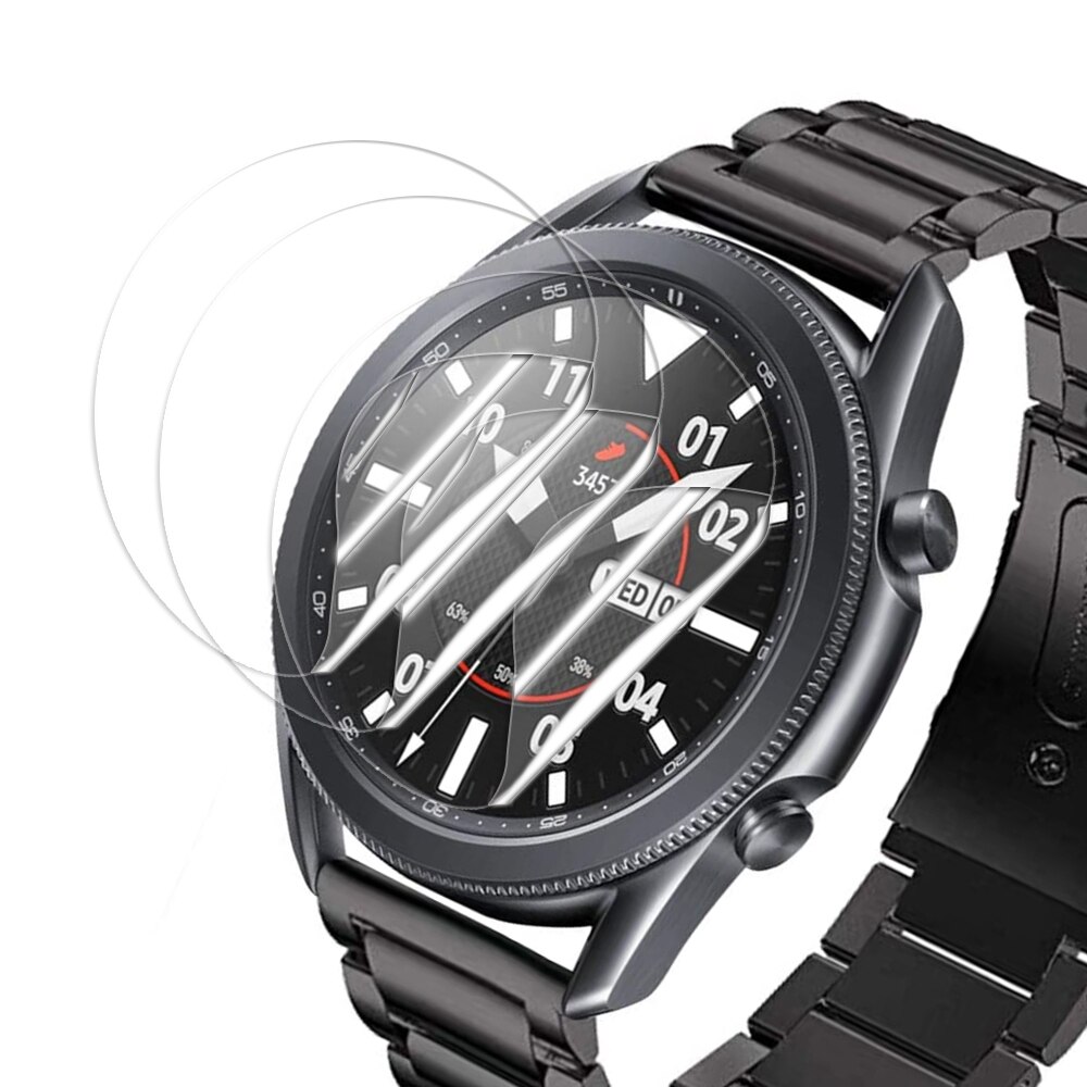 Screen Protector for samsung galaxy watch 3 45mm 41mm Clear Film HD Anti-Scratch Not Tempered Glass galaxy watch 3 film cover: 3 pcs in one box / galaxy watch 3 45mm