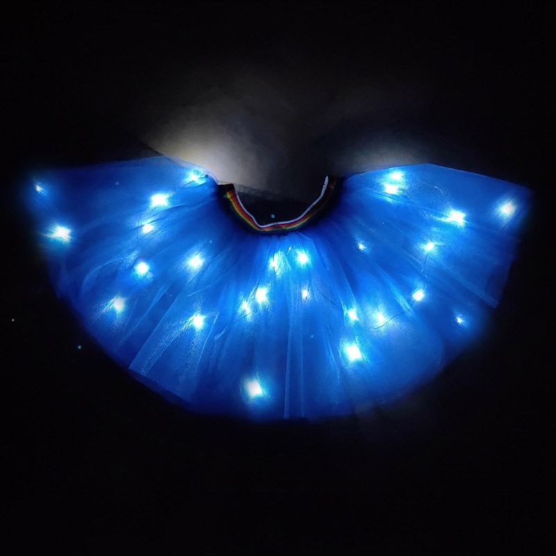 LED Glowing Light Kids Girls Princess Tutu skirts Children Clothing Wedding Party Dancing miniskirt Costume cosplay led clothing