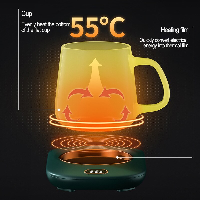 Smart Coffee Mug Cup Warmer Heating Coasters USB Charging Milk Tea Water Constant-temperatures Mug Set For Home Heating Mugs Pad