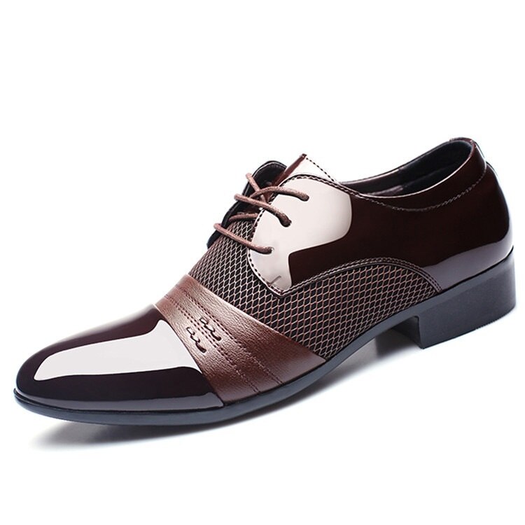 Chaussures plates respirantes pour hommes, chaussures de mariage à bout pointu, nouvelle: 2 / 11
