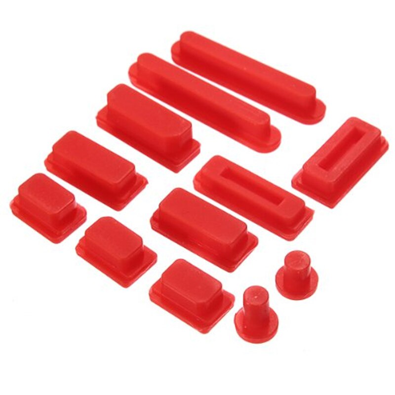 12PCS Silicone Anti-dust Plugs Protection Set Laptop Dust Plug Ports Case Cvoer for Apple MacBook Pro 13 15 Retina / Air 11 13