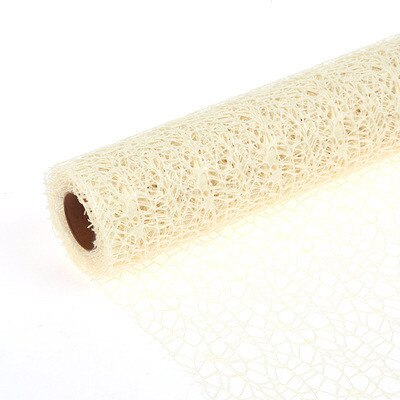 4.5M Kleur Organza Boeket Wikkelen Gaas Mesh Diy Craft Leveranties Kinderen Hand Scrapbook Gereedschap Wedding Party Decor Gordijnen: Beige Gauze Mesh