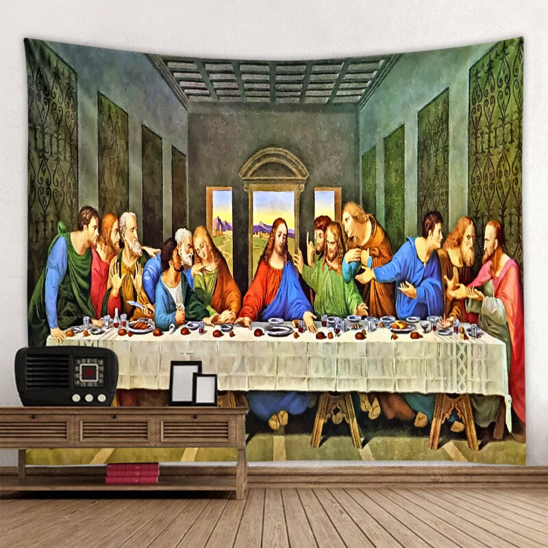 The Last Supper Tapestry Canvas Reproduction Classic Wall Art Canvas Decoration Large Blankets Various Sizes: 150x150cm