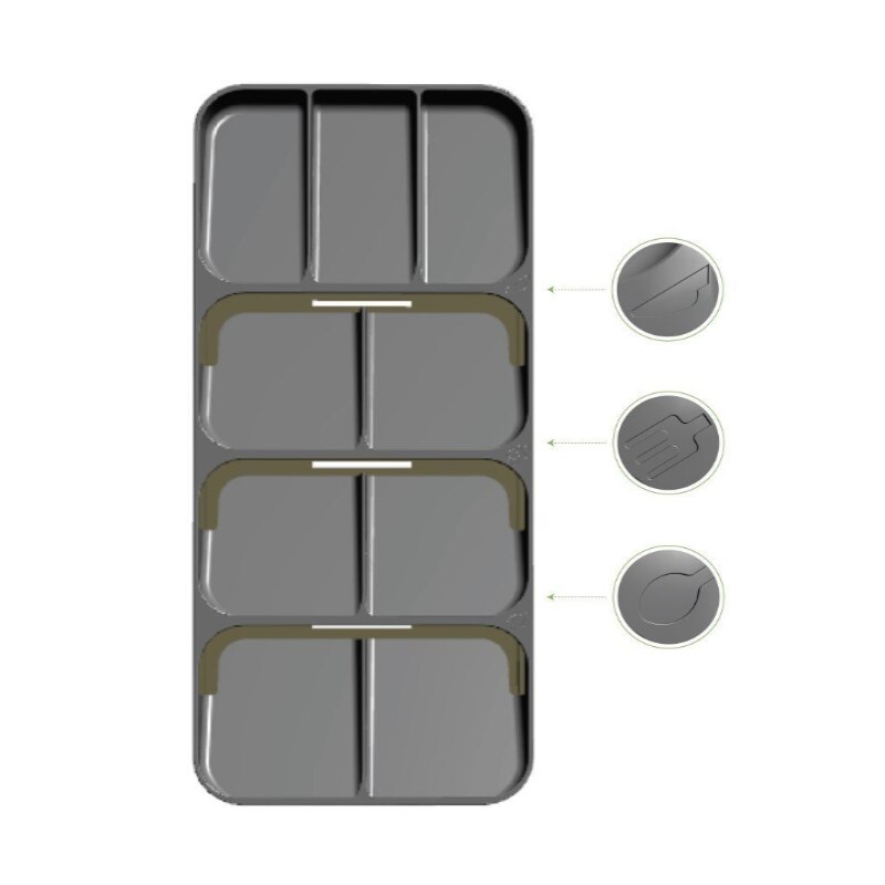 Kitchen düzenleyici fork drawer storage box tray cutlery spoon divider container kitchen utensils for Appriance shelf closet st