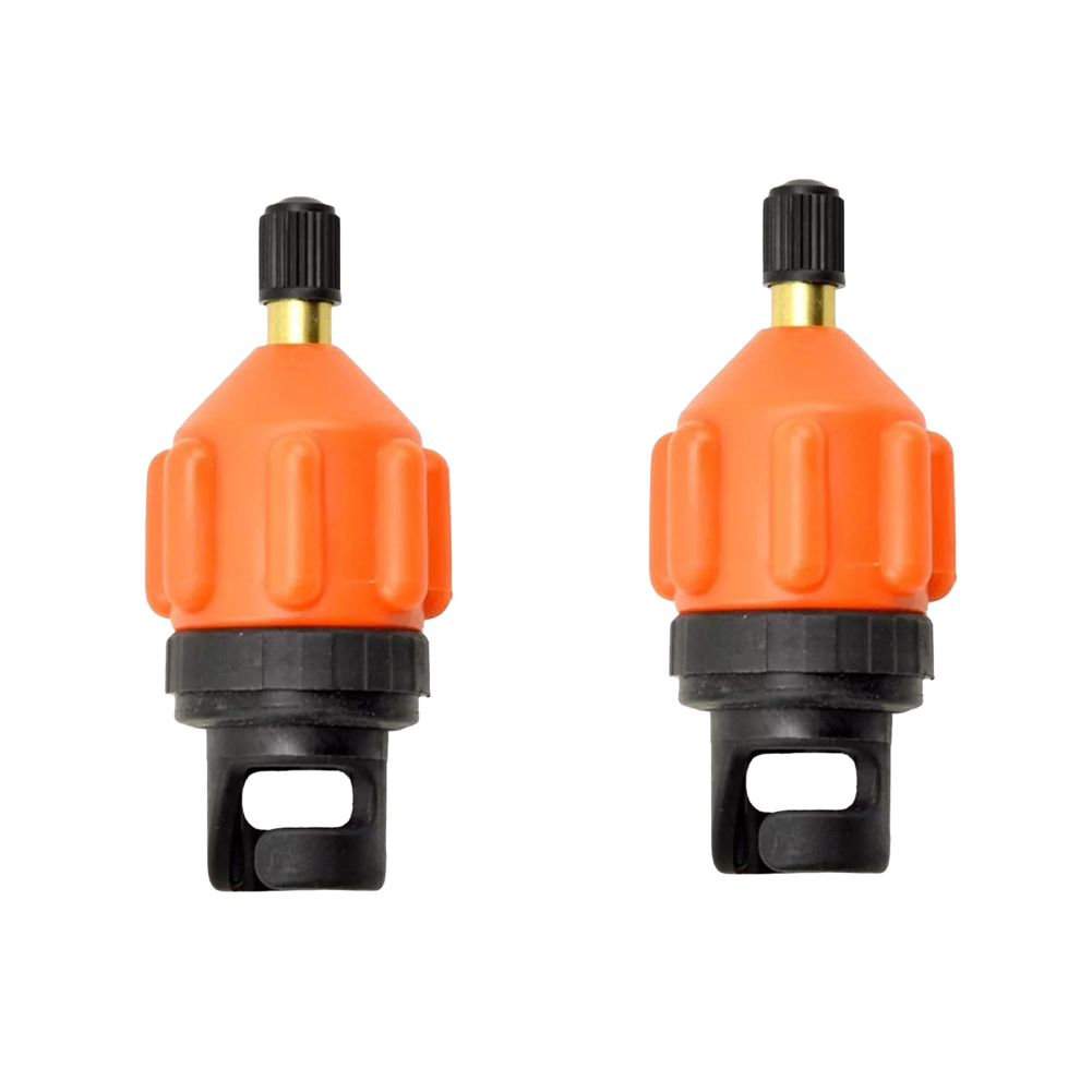 Adaptador de válvula de aire duradero para tabla de SUP, resistente al desgaste, para bote de remos, Kayak, nailon, 1/2 piezas: 2pcs Orange