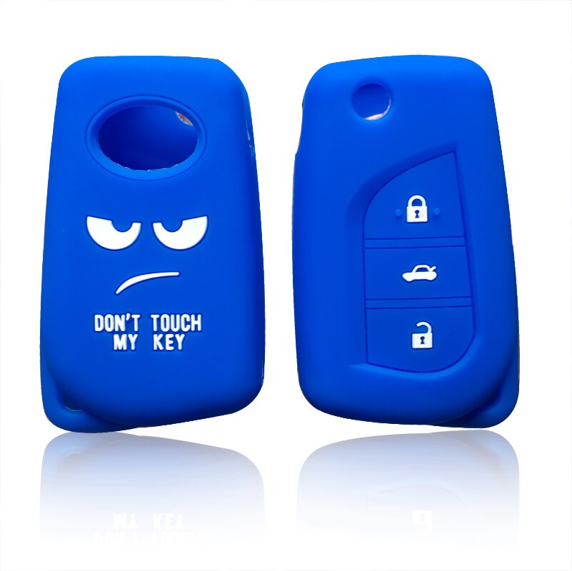 Key Cover For Toyota Crh Auris Corolla Avensis Verso Yaris Aygo Scion TC IM Car Remote Key Fob Shell Cover Case Keychain: blue