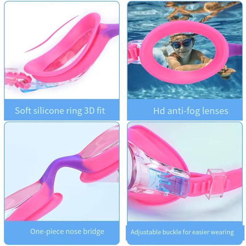 Vattentäta anti-imglasögon uv barn färgade linser barnglasögon simglasögon