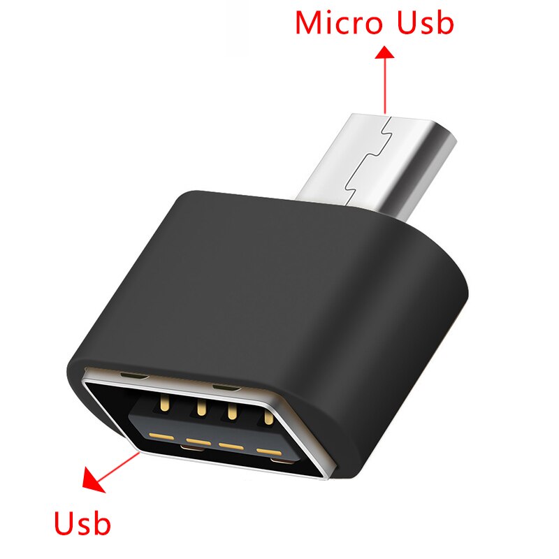 Micro Usb Naar Usb Converter Voor Android Tablet Usb 2.0 Mini Otg Kabel Usb Adapter Otg Micro Vrouwelijke Converter Type C Adapter: Black