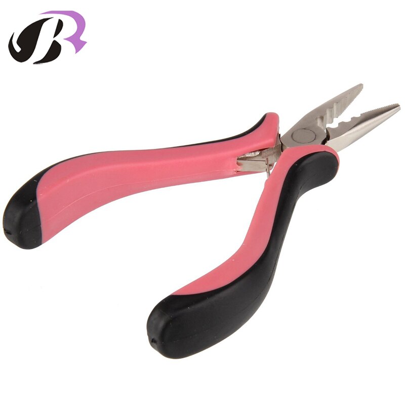 1 STKS Roze Handvat Haarverlenging Tang/Rechte Hoofd met Tanden en Gaten/Haarverlenging Gereedschap