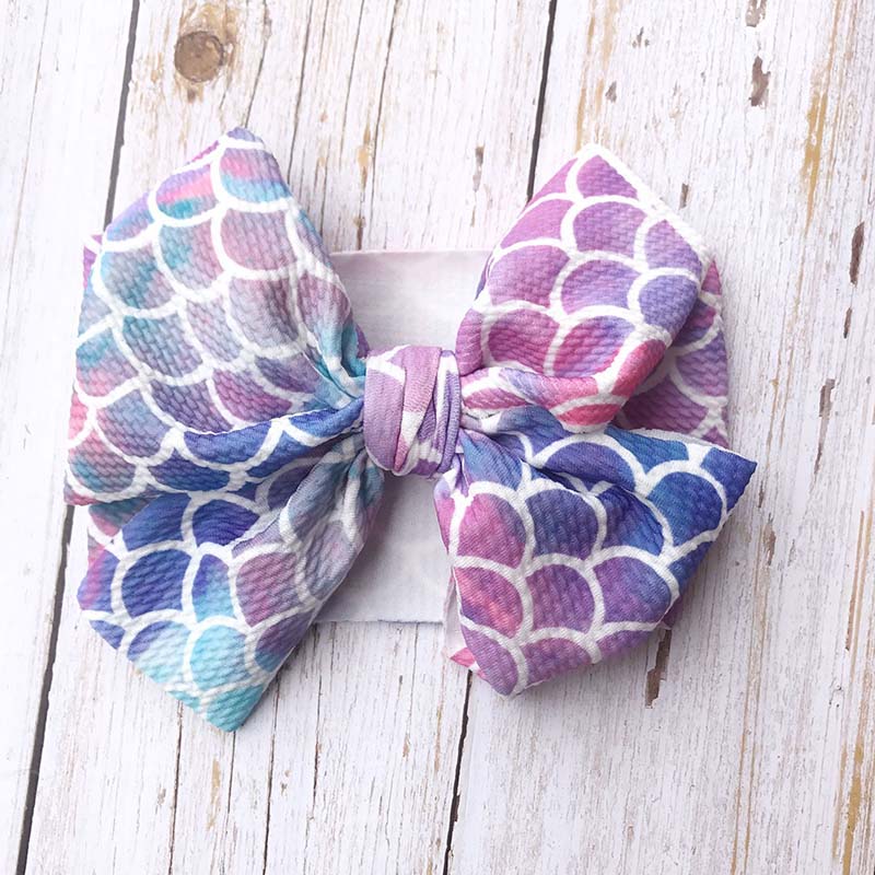 Diadema ancha con lazo grande para niña, turbante con estampado de lazo, cintas para el pelo para bebé, envolturas para la cabeza para niña, accesorios para el cabello: style 5