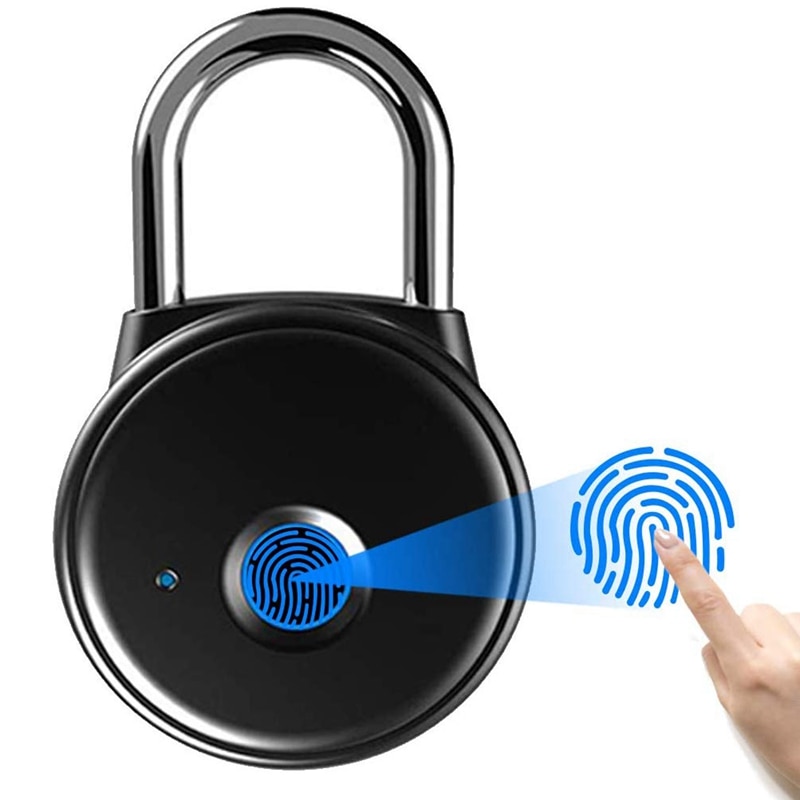 -Fingerprint Padlock Smart Bluetooth Phone APP Lock Security Door Lock Outdoor Door Padlock Line