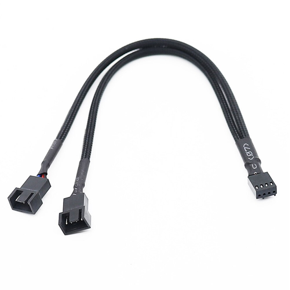 27Cm 4 Pin Pwm Splitter Kabel 4Pin Pwm Vrouwelijke 3/4 Pin Pwm Adapter Kabel Voor Computer Cpu Case fan Mouwen Adapter Power Kabel: Black